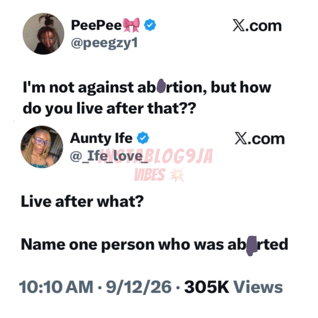 instablog9ja's tweet photo. A conversation about ab%rtion sparks mixed reactions online after one lady responds to another woman’s question on the emotional aftermath of the decision. 👀 https://t.co/DtusKjzeJX