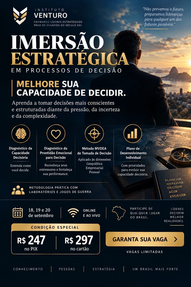 Mariafernarciso's tweet photo. Nova possibilidade para participar da Imersão em Processo de Decisão!!! Vem com a gente!!! @institutoventuro https://t.co/PKWswHg3bg