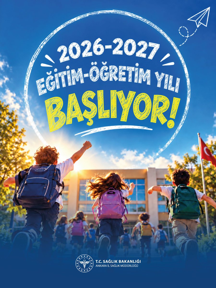 ankarailsaglik's tweet photo. 🎒 Yeni Eğitim-Öğretim Yılı Başlıyor!

Tüm öğrencilerimize sağlıklı, mutlu ve başarılı bir eğitim-öğretim yılı diliyoruz.

#SağlıklıÇocukSağlıklıGelecek https://t.co/ppMuXj7iu7