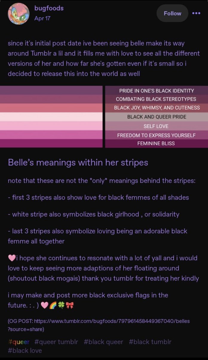 ashiikaru's tweet photo. For as long as the Belle flag remains a rehashed version of the femme lesbian flag, BELLE WILL BE FOR BLACK FEMME LESBIANS ONLY #THISOURSHIT https://t.co/0fdzat4nUm