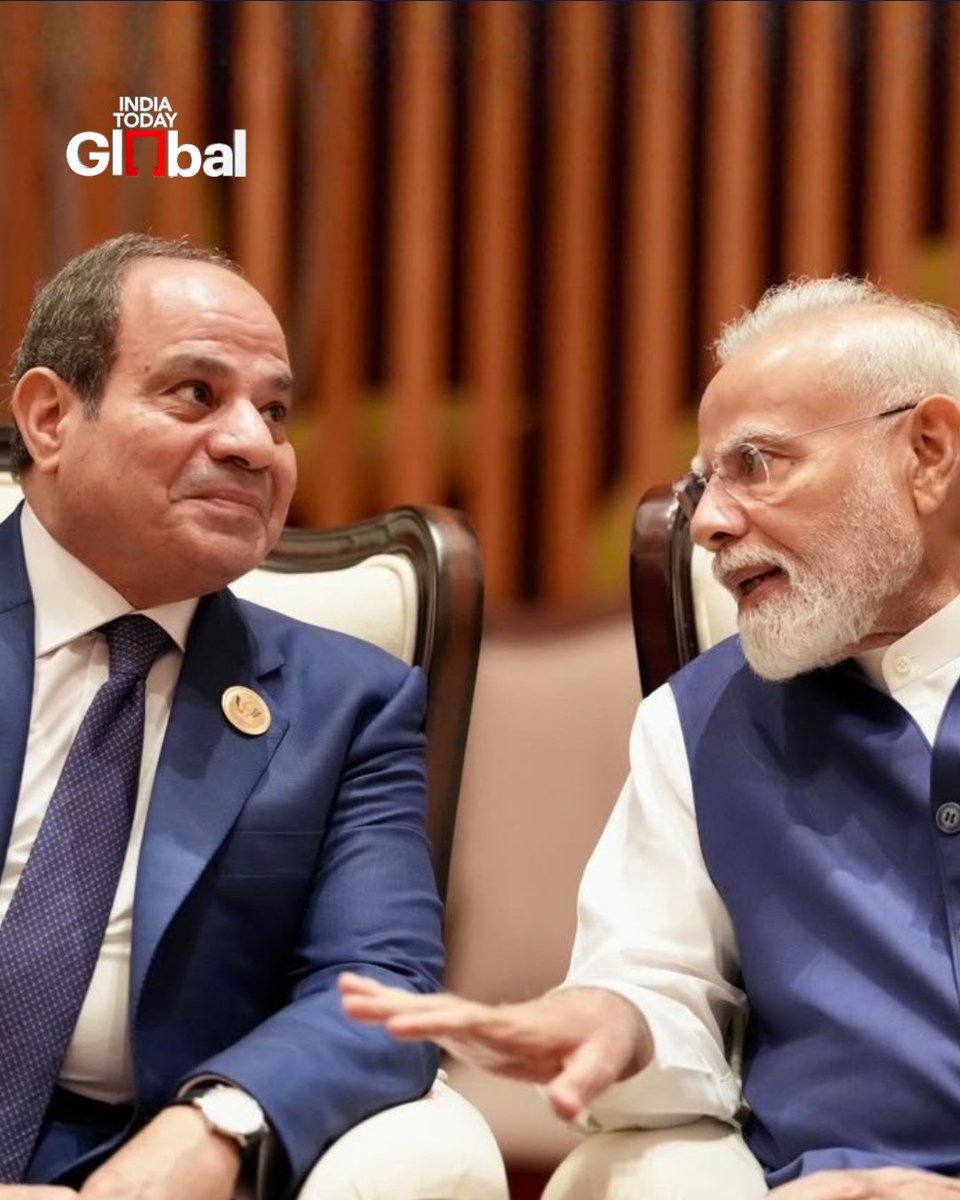 ITGGlobal's tweet photo. PM Modi met Egyptian President Abdel Fattah El-Sisi at the BRICS Summit.
The two leaders discussed regional issues and the growing friendship between India and Egypt.
#PMModi #Egypt #ElSisi #BRICS #IndiaTodayGlobal https://t.co/EJ13PJGQ6S