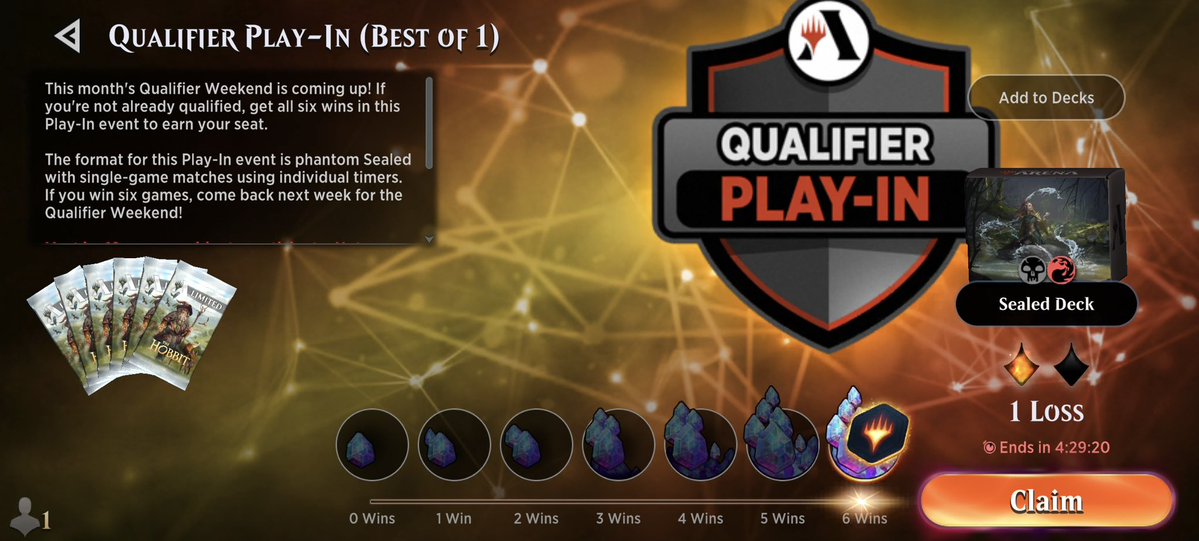 danarossi's tweet photo. Qualified w basic RB after a few tries #mtg #mtga https://t.co/KiK974cKHc