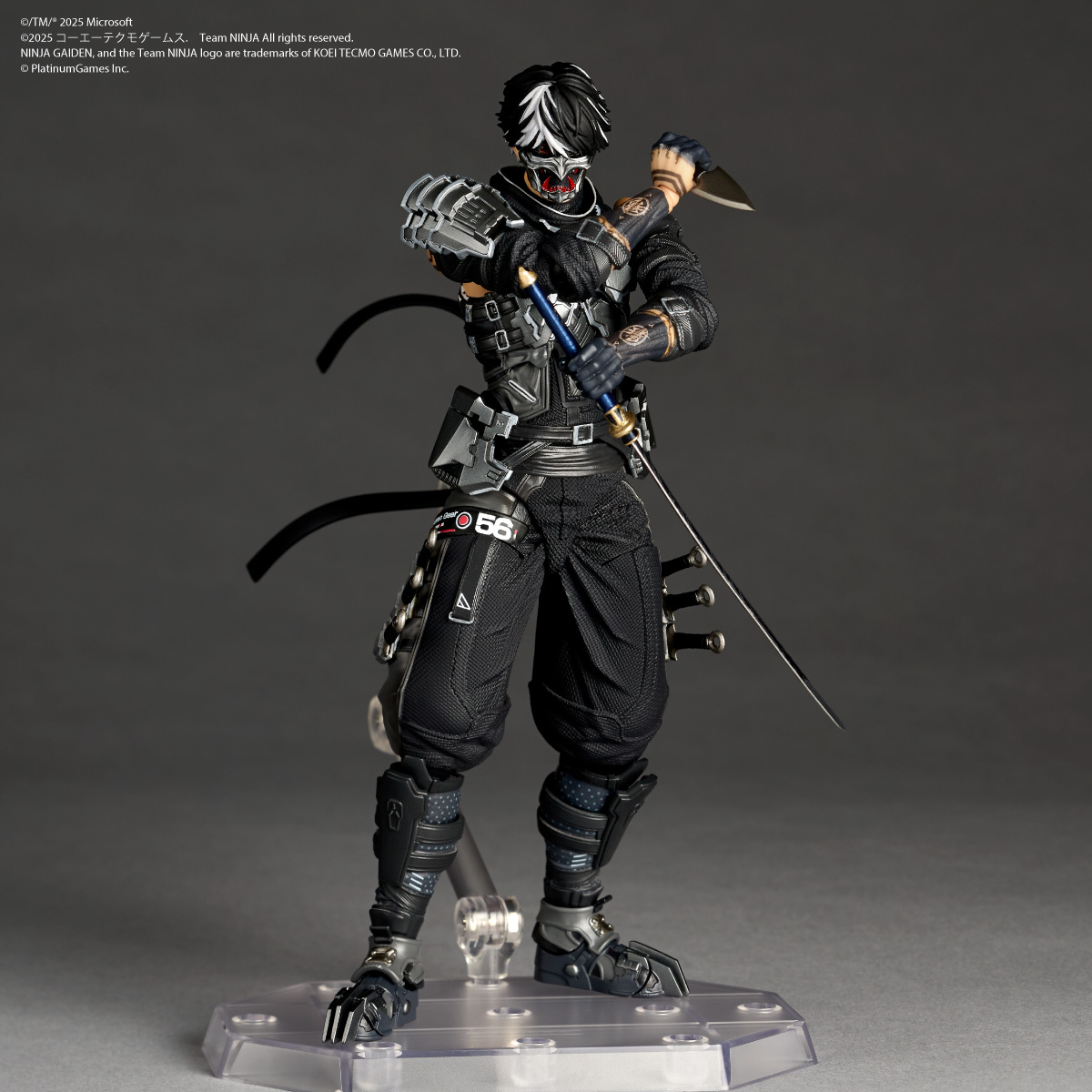 kaiyodo_PR's tweet photo. 【新製品情報📢】

リボルテック アメイジング・ヤマグチ 『NINJA GAIDEN 4』 「ヤクモ」が10月3日（土）12時より予約開始‼

海洋堂直営店と kt_spot オンラインショップで予約すると『黒龍丸・血光』が特典として付属❗

ご予約はこちらから🔽
https://t.co/b7BAKML3zp

原型制作：廖鋭鹏（Ryo_L）
制作総指揮：山口勝久
価格：15,400円（税込）
予約期間：10/3（土）～ 11/27（金）
発売日：2027年5月予定

#ニンジャガ ＃ニンジャガイデン #海洋堂