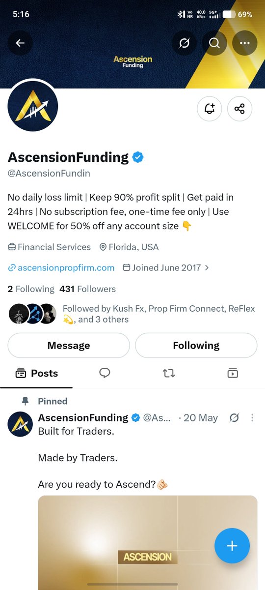 forextrade2ax's tweet photo. @ReFlex_Trader @AscensionFundin @TradewithKrishu @Crxtrader @PropFconnect @HTU_FX Grateful for the opportunity. https://t.co/iX3lf66TZJ