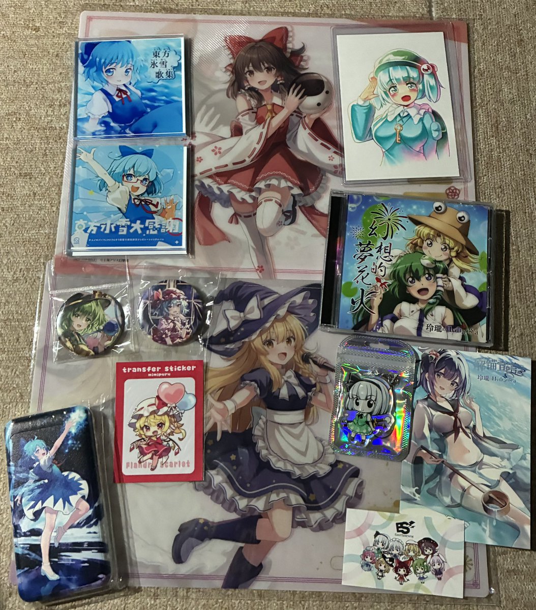 himao135's tweet photo. 改めてまして、本日の戦利品はこちら
金がねぇ状態で行ったからあまり買えなかったけど、大満足です！
来年もあったら対戦よろしくお願いします！
 #東方椰麟祭 https://t.co/YB61MHfwlC