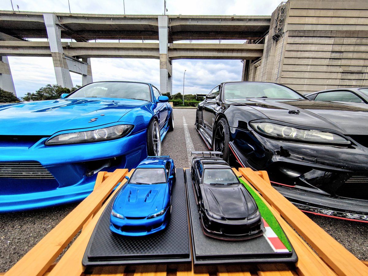 silvia300ps's tweet photo. 与島Nation参加された皆様お疲れ様でした！降水確率90%からのなぜか１滴も降らず…🤗　与島ではっしーほっしーおっちーwithヒロ&amp;よへ並べできました！神モデラーはっしーと並べられて悔いなし😇　#与島Nation　#与島 https://t.co/GpO65bGHo8