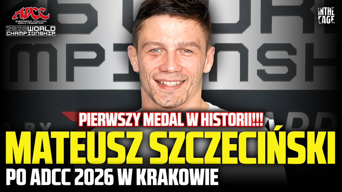 InTheCagePL's tweet photo. 📹 Świeżutki wywiad ze zdobywcą pierwszego w historii Polski medalu na #ADCC - Mateuszem Szczecińskim - właśnie wleciał na nasz kanał YT!
https://t.co/NzVsRV6Mlb https://t.co/lm6P1AUpMA