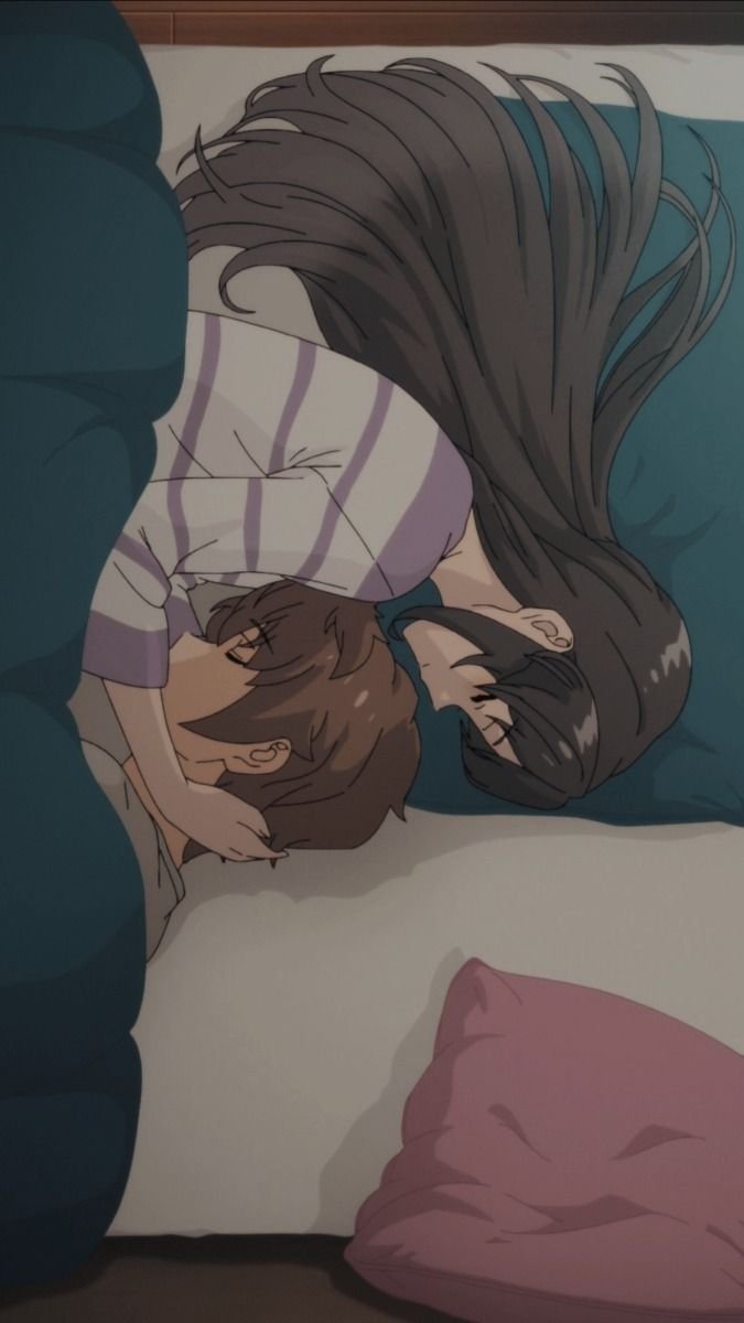 Layonhk's tweet photo. Como sera el dormir abrazado por esa persona tan especial, sin prisa por salir a ningun lado, solo disfrutar el momento y que sea lo primero que veas al despertar. Que envidia sakuta. https://t.co/9TVL0dlf5q