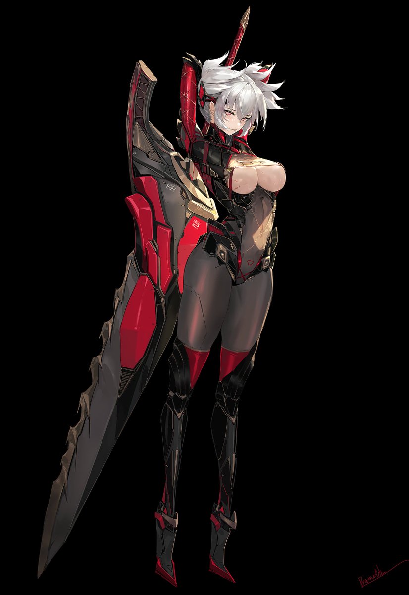 bamuth_Z's tweet photo. OC
close-up + full body 
#originalcharacter #mecha https://t.co/awPn0DEIXi