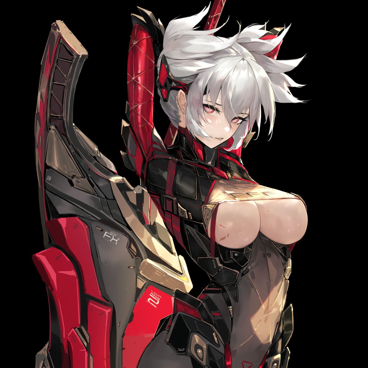 bamuth_Z's tweet photo. OC
close-up + full body 
#originalcharacter #mecha https://t.co/awPn0DEIXi