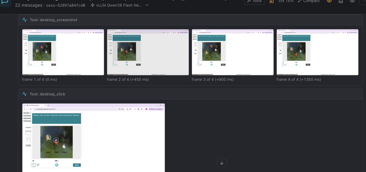 ricky00983's tweet photo. the latest computer-use harness let qwen3.8 next flash pass this animation challenge 100% of the time https://t.co/frm1IBvgq2