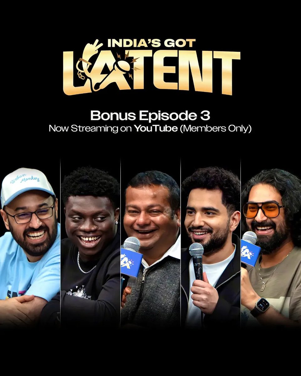 Starkxy2k's tweet photo. INDIA'S GOT LATENT S2 Bonus EP 3 ft. Deepak Kalal, Ravi Gupta, Agu Stanley

🌟Watch Free -https://t.co/f53xoh1Z3s

🔥 All Membership Only Videos Available 

#SamayRaina #IndiasGotLatent   #Deepakkalal #IGL https://t.co/LrDFZRxZtU