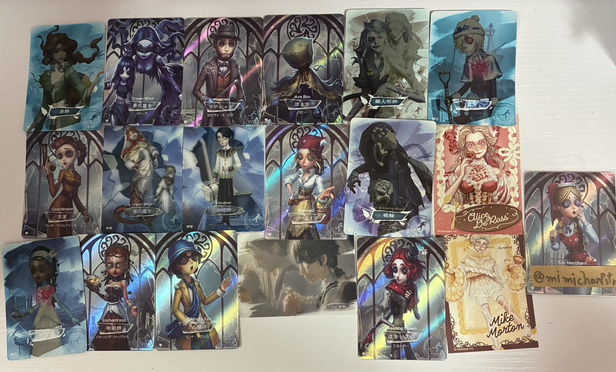 mimichanpstrs's tweet photo. 第五人格 第5人格 IdentityV    交換 買取

譲 画像の物全て

求 ｻﾊﾞ 玩具職人 患者 心理学者 
     ﾊﾝﾀｰ 芸者 白黒無常 血の女王 漁師 歯医者

☆異種交換〇どの組み合わせでも検討致します。
☆予約品〇
☆郵送のみ
☆買取は当方からは玩具職人のみ 御相手様からの買取は何でも〇
☆先送り〇 https://t.co/onN75xyfiE