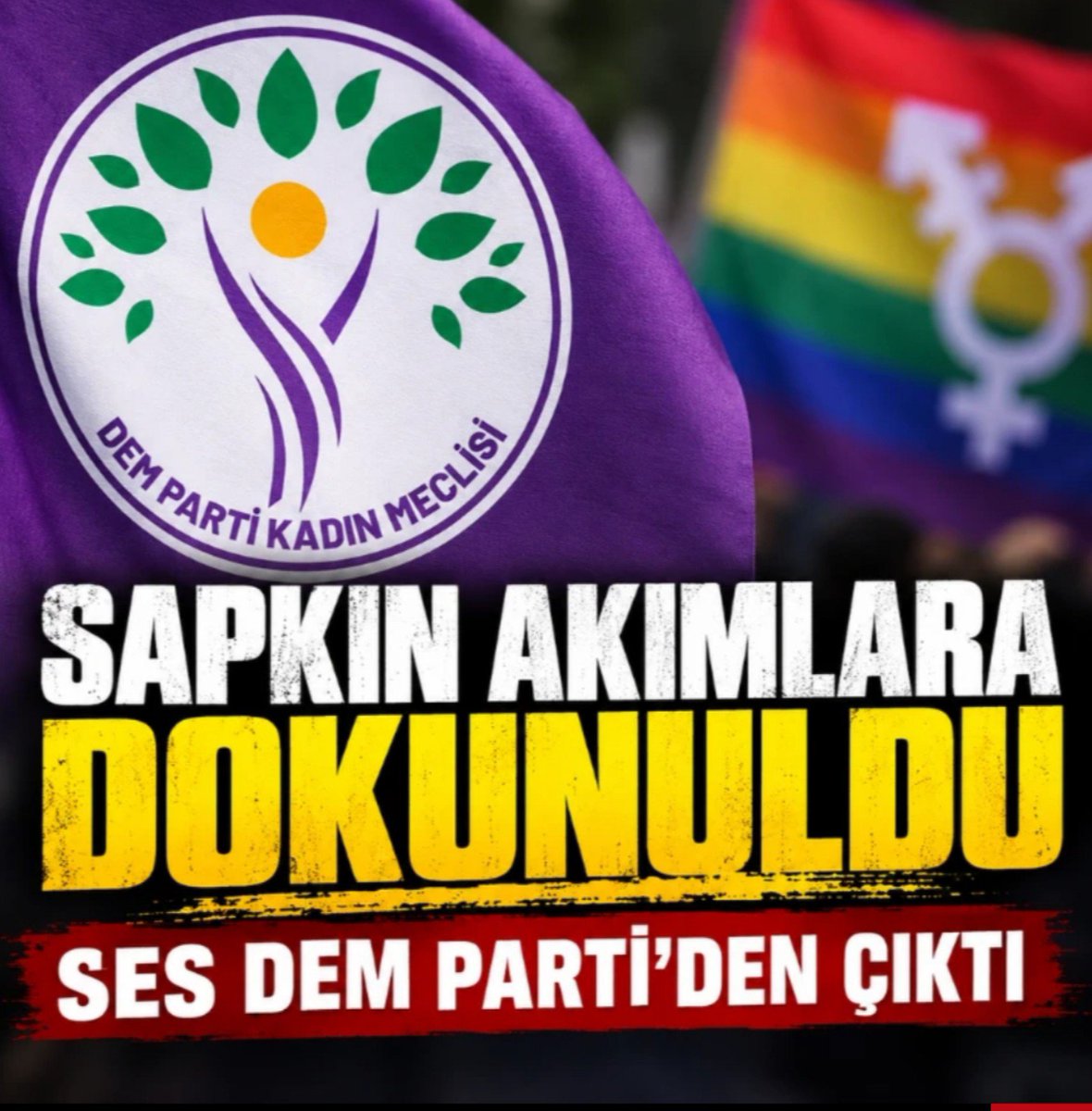 Dogruhaber_gzt's tweet photo. Sapkın akımlara dokunuldu, ses DEM Parti'den çıktı

Adalet Bakanlığı ve emniyet birimlerinin 15 ilde başlattığı "Ailem Güvende" operasyonu çerçevesinde sapkınlığı yayan marjinal yapılara ve fonlanan ağlara darbe vurulurken, sürece ilk tepki her zamanki gibi sapkın akımların savunucusu DEM Parti’den geldi.

https://t.co/IoTusOYx9k