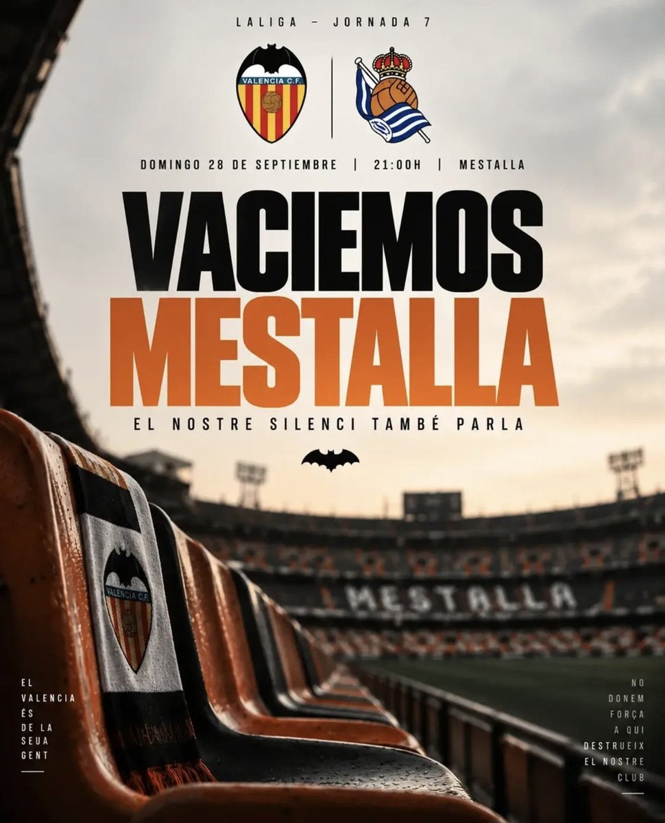 NebotJosep's tweet photo. Tots aquells que han entrat a Mestalla en anteriors propostes, han tret alguna cosa positiva? Per favor, no entreu! Deixe'm Mestalla buit! https://t.co/ddAfYinTdu