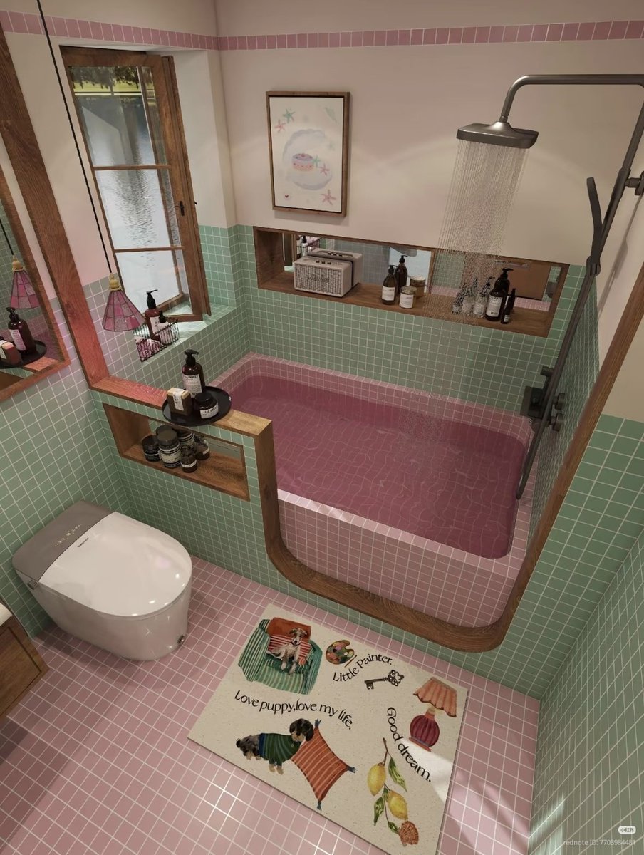 abtmishaw's tweet photo. KOK BISA YA KAMAR MANDI SELUCU INI 😭🍓🍵 https://t.co/kSOSxfg6LY