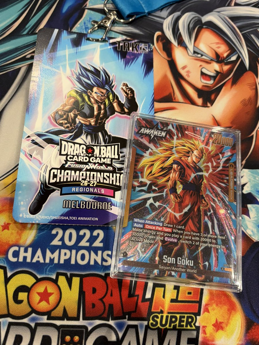 bzhangg's tweet photo. DBS FW Melb Regionals
Results 5-2, Top 32 
Yellow SS3 😇 

R1 - Beasthan ❌ @HaseyPlays_ 
R2 - MUI Goku ✅ 
R3 - MV ❌
R4 - MV ✅ 
R5 - Beasthan ✅ 
R6 - SS3 ✅ 
R7 - FB05 Vegito ✅ 

Thanks to @JunTeoh4 &amp; @kebbon_tcg for the list and coaching me 🙏 https://t.co/WyNtgEDQfz