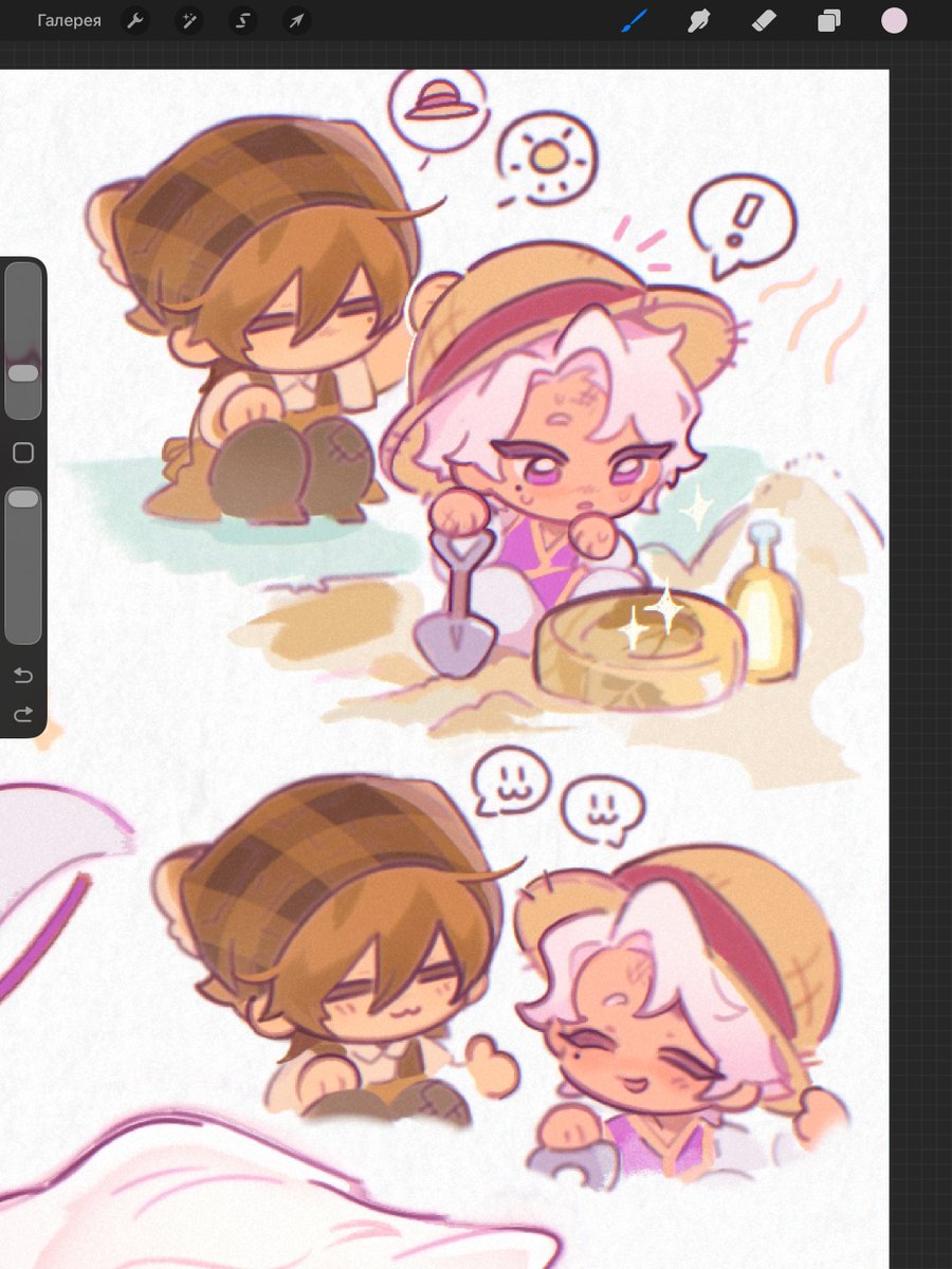 tenti_10's tweet photo. You should wear a hat during hot weather ☀️👒

I'm still trying to get a feel for how to draw this cutie little one 🤭🤌📝

#Fields_of_Mistria #Eiland https://t.co/CF4WwShWip