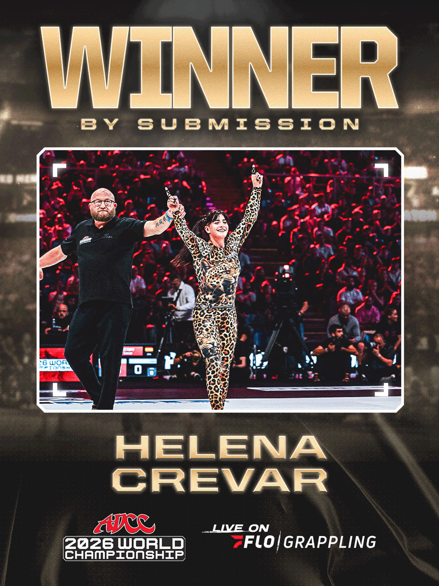FloGrappling's tweet photo. The youngest ever ADCC Champion and the ONLY woman to secure a perfect submission rate through the finals. 🏆🌎

Helena Crevar is your 2026 ADCC +65kg World Champion.

[ #ADCCWorlds | Sept 12-13 | Live on FloGrappling📺 ] https://t.co/xwPveJ2FhR