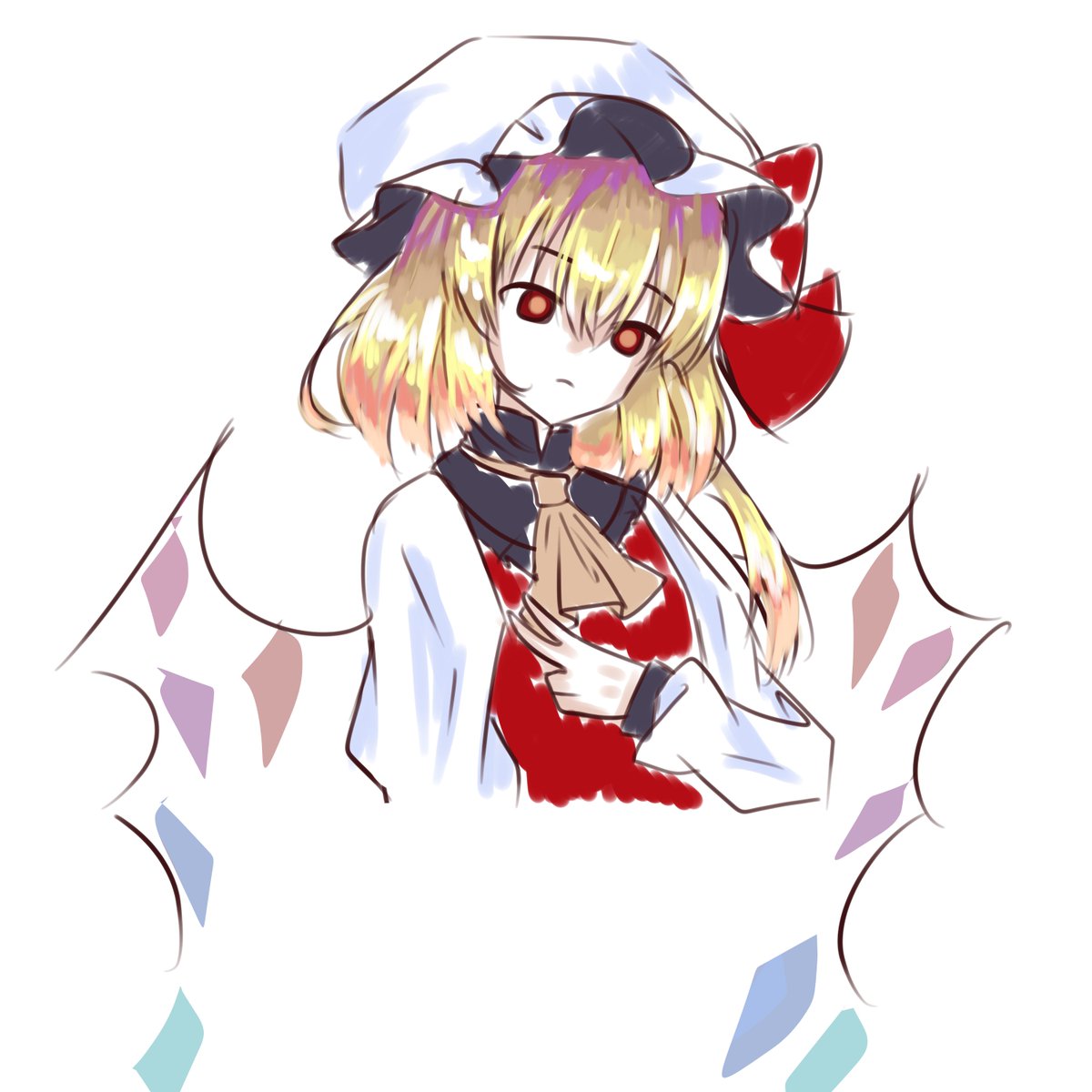 Chucho0322's tweet photo. 気力がないけど絵は描きたいこの気持ち
というわけでらくがき

 #東方Project  #フラン  #イラスト https://t.co/CV8dV1pwSD