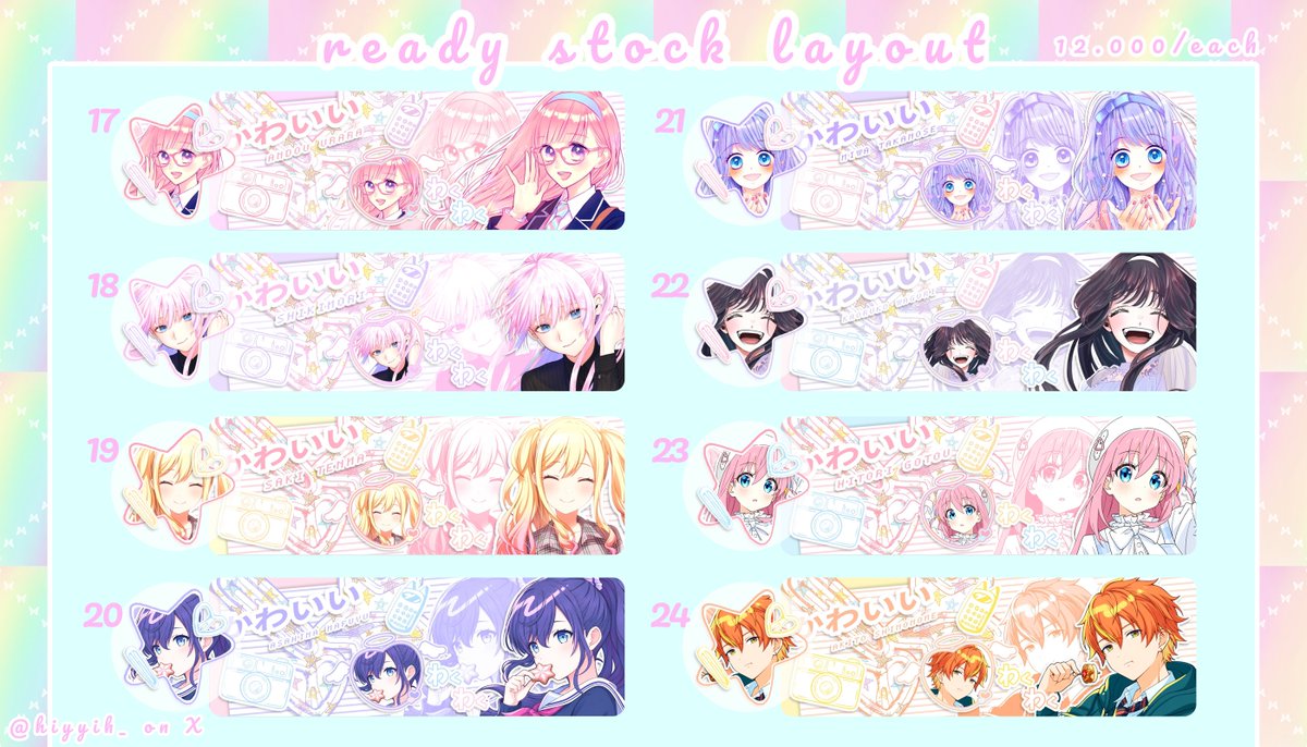 hiyyih_'s tweet photo. Every repost will be very appreciated🧚‍♀️

Halo🙋‍♀️ Nime kembali membawa 32 ready stock layout 2D anime, project sekai, genshin etc. https://t.co/GctX7VlB6L via QRIS! bisa request karakter lain juga. Bagi yg berminat bisa ketuk DM aku, go!grab yours minna😻 

t. #zonauang #bealanja https://t.co/xofCVRFEUz