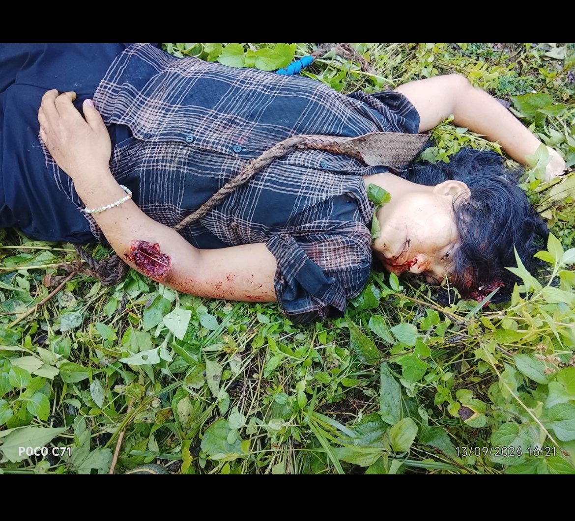 Miss__Singson's tweet photo. Around 4pm today, 13 September 2026, a woman was reportedly shot dead in Longpi (Kuki) village, Noney district. We are deeply saddened and urge authorities to take immediate action. #JusticeForKukiPeople @YKhemchandSingh @AmitShah @official_dgar https://t.co/vVgP6RZqnm