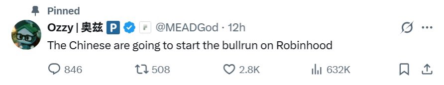 ReidWorm's tweet photo. $富贵 is not an ordinary Chinese Meme. It is a clear Ozzy × Pons × Robinhood Chain × Chinese Meme Narrative.

Ozzy reportedly bought $富贵 on BSC for around $22 early on and treated it as a Meme for wishing for wealth. Later, as PONS grew, he publicly connected himself with $富贵. Recently, Ozzy has interacted with it again, bringing the story back into Robinhood Chain.

The interesting part:

Ozzy previously owned/recognized it → PONS succeeded → $富贵 became a “lucky symbol” → Chinese CT rediscovered it → Robinhood Chain gave it new liquidity.

That is much stronger than simply “a KOL shilled a Chinese Meme.”

Why watch it?

1. Ozzy’s Attention is the biggest Catalyst

Ozzy’s wallet has already claimed $富贵 trading fees, with the transactions verifiable onchain.

This creates the key question:

Will Ozzy eventually Buyback/Burn it, or officially claim the Meme?

This is still market expectation, not a confirmed plan.

But in Memes, an unconfirmed Catalyst can itself create Attention.

2. Chinese Meme + Robinhood Chain

Ozzy recently said:

“The Chinese are going to start the bullrun on Robinhood.”

Meanwhile, the community is positioning $富贵 as a potential Chinese Meme leader on Robinhood Chain.

This creates:

Chinese Meme → Robinhood Chain → Ozzy → Pons

Binance Wallet has also recently included the Pons ecosystem in Robinhood Chain’s Meme Rush, suggesting growing Attention around this ecosystem.

3. PONS is the biggest Narrative Bridge

The community Narrative is:

Ozzy → $富贵 → PONS

Some describe $富贵 as the “lucky coin that the PONS founder bought early.”

If PONS keeps expanding, $富贵 could gain ecosystem Beta:

PONS ↑ → Ozzy Attention ↑ → Chinese CT Attention ↑ → $富贵 Attention ↑

The reverse can also happen.

The real question is:

“Ozzy is already interacting with it onchain — when does he make $富贵 part of his own Narrative?”

If that happens, Narrative Expansion could accelerate.

Biggest Risk

The current thesis depends heavily on what Ozzy does next.

If he:

Doesn’t officially support it
Doesn’t Buyback/Burn
Stops interacting
Has no further PONS connection

then the Narrative Premium could disappear quickly.

Also, “Robinhood listing vote” posts are circulating, but they do not prove an official Robinhood listing.

My view

The most valuable thing about $富贵 isn’t the price.

It is the Attention Loop:

Ozzy → PONS → Chinese Meme → $富贵 → Robinhood Chain → Ozzy

And this Loop has not fully played out.

That separates it from an ordinary Chinese Meme:

History + real person + onchain activity + ecosystem connection + an unconfirmed major Catalyst.

I’m watching:

Ozzy’s next onchain move + Burn/Buyback + public response + Chinese Meme Attention.

If these align, Narrative Expansion begins.

If they stop, the price is increasingly just pricing in Ozzy expectations.

The market isn’t really buying $富贵. It’s buying the possibility that Ozzy turns $富贵 into the Chinese Meme of Robinhood Chain.

My trading plan is to enter at $2.9–3.3M MC, and if it breaks below $2.5M, I will stop-loss. Especially if Volume ↓ + Attention ↓ + Ozzy stops interacting, I will consider the Thesis invalid.

https://t.co/RAytzfgTvG