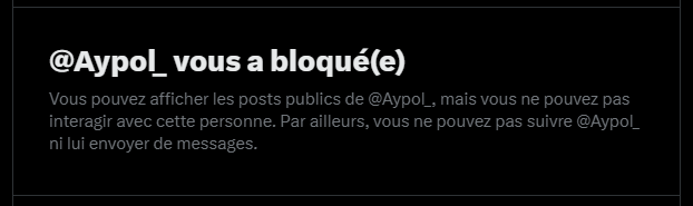 Shakes_Eraz's tweet photo. @Aypol_ @goyosucreausucr Intolérant aux faits...
Il n'a pas voulu voir la vérité en face.
Sa solution ? M'insulter avec mépris et me bloquer ptdr
Pathétique... https://t.co/nSWnHJKUOu
