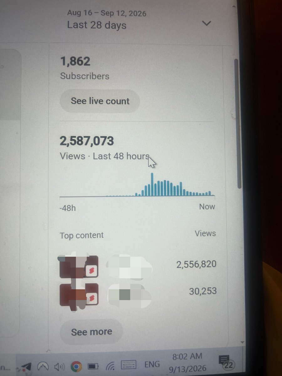 junko66z's tweet photo. Just started this channel and these are literally my first 2 videos 😭
1.8K subs + 2.5M views already https://t.co/t9ppHsEKF1
