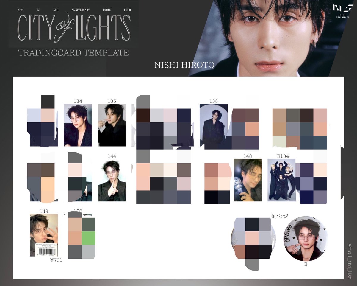 ini97line's tweet photo. INI 2026 DOME TOUR CITY OF LIGHTS トレカ

【譲】画像1枚目　

【求】画像2〜4枚目　西＞木村＞池崎

※148↔︎148.セルカ↔︎セルカ.7000↔︎7000
東京ドーム16日＞17日手渡し希望
お気軽にお声掛けください🙇‍♀️

 #INI交換 https://t.co/84XFHfFx5C