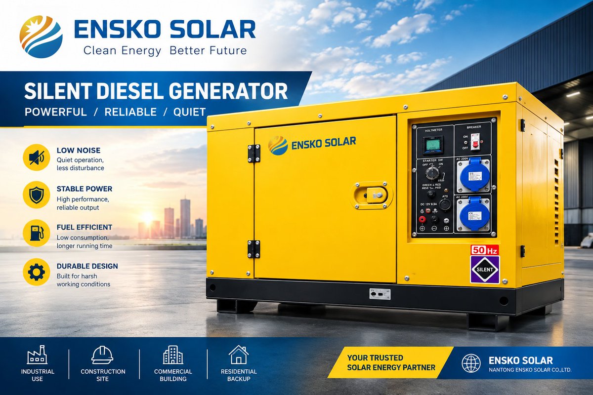 SolarEnsko's tweet photo. ENSKO SOLAR Silent diesel generator 10KVA 15KVA 220V
Contact: Andy, ENSKO SOLAR
Whatsapp:+86-15996576287
Email: solarensko@gmail.com
Professional and reliable solar business partner in China https://t.co/64t98ioKVc
