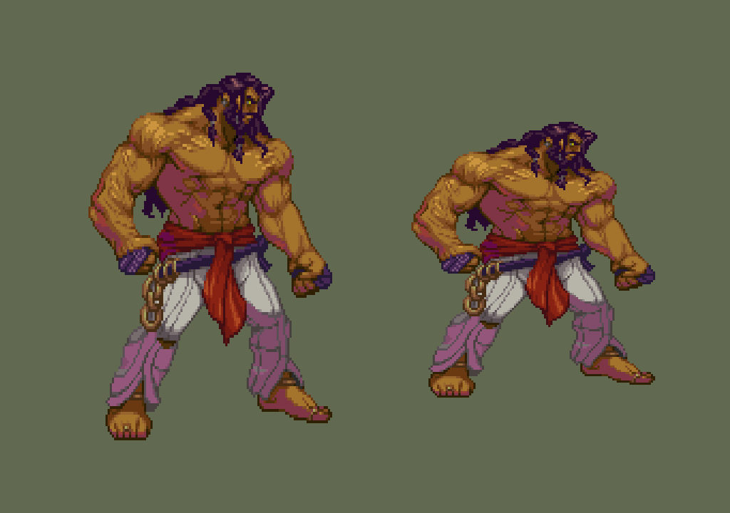 satozz's tweet photo. #StreetFighter6 のアルジュンをスト3っぽく
Edge3のドットアスペクト比変更機能が楽しい
#pixelart #ドット絵 #SF6 #fanart https://t.co/IWbsTcnxXc