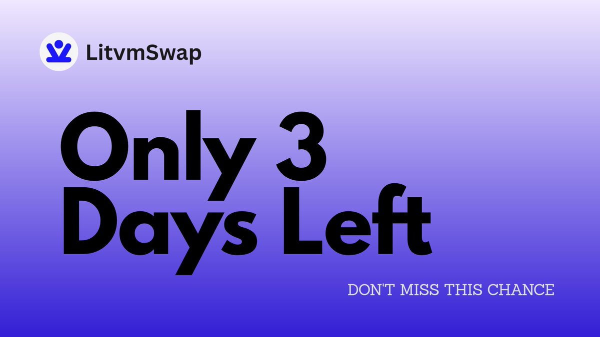 LitVMSwap's tweet photo. We're building a super protocol app on @LitecoinVM.

We're offering users the chance to become a Super Contributor on LitvmSwap but only a few seats are available.

Approximately 300 seats are left.

This 7-day event is accelerating the NFT event and giving you more opportunities to earn LitPearls.

Join & earn LitPearls → https://t.co/qlQAV8WLk0

Only a few spots are left. 💙🤍
