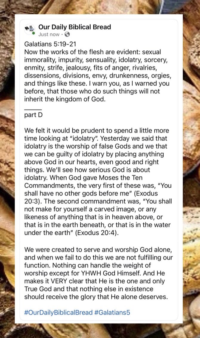 BiblicalBread's tweet photo. #OurDailyBiblicalBread #Galatians5 https://t.co/1tRl5j4nSw