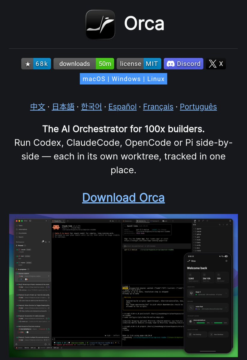 DivyanshT91162's tweet photo. 10 GitHub repositories that are quietly changing what AI can actually do.

Not another list of chatbots.

These are the tools underneath the workflows.

1. HyperFrames

Give an AI agent a simple prompt and it can build an editable video using HTML, CSS and JavaScript.
The interesting part: the same project can be previewed, edited and rendered into a real video.

https://t.co/FgQLeJ9kJ4

2. Orca

Running one coding agent is useful.

Running an entire fleet of them in parallel is a completely different workflow.

Orca gives you a development environment for managing multiple AI coding agents at the same time.

https://t.co/2LoeRdNKpH

3. Nodeterm

Ever had 10 terminal windows open because you're running multiple AI agents?

Nodeterm turns those sessions into a visual canvas where you can see and manage parallel agent sessions.

https://t.co/6Ad1XGuDmY

4. Atlas

When multiple coding agents modify the same project, keeping track of everything gets messy fast.

Atlas is built around tracking and querying the changes made by those agents.

https://t.co/keKPOaQM8T

5. Ruflo

A multi-agent orchestration system with memory and RAG built into the workflow.

It can coordinate different agent backends instead of forcing you into a single AI model or provider.

https://t.co/Ame1FJO54H

6. Magnitude

What if your AI agent could automatically choose the right local model for the hardware available?

Magnitude is an open-source inference server built around exactly that kind of routing.

https://t.co/BS7Kzf1rKQ

7. ByteBot

An AI agent that can actually interact with a computer instead of just returning text.

It provides a virtual desktop environment where agents can interact with applications and perform real computer tasks.

https://t.co/I2KkiOm5R5

8. NanoBrowser

A lightweight browser automation framework designed specifically for AI agents.

It gives agents a way to navigate websites, interact with pages and perform browser-based tasks programmatically.

https://t.co/Y2ava6LVMk

9. UI-TARS Desktop

An open-source computer-use agent that lets AI interact with graphical interfaces.

Instead of only reading APIs, the agent can understand screens and operate applications like a human would.

https://t.co/ctcGIyRJ3T

10. TeamAI CLI

A command-line framework for making your development team AI-native.

It focuses on coordinating AI agents around actual team workflows rather than treating AI as just another chatbot.

https://t.co/w66OxTnS5S

The interesting part isn't that these repos use AI.

It's that they're giving AI new ways to interact with the world.

Code.
Browsers.
Computers.
Terminals.
Videos.
Entire teams.

This is the stuff I'd keep an eye on.

Bookmark it for the weekend.