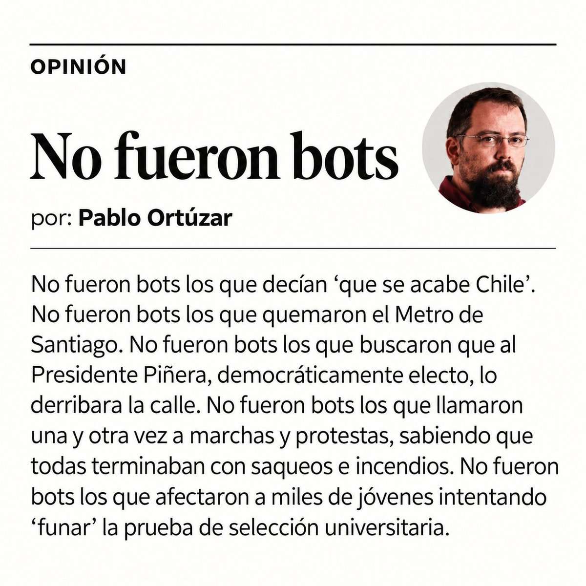 WillowTheWasp's tweet photo. Que buena columna se sacó Ortuzar

Sobre todo en eso último que habia olvidado, Chanfreau efectivamente le cago la vida a muchos estudiantes al boicotear la prueba https://t.co/JYfixFIKvp