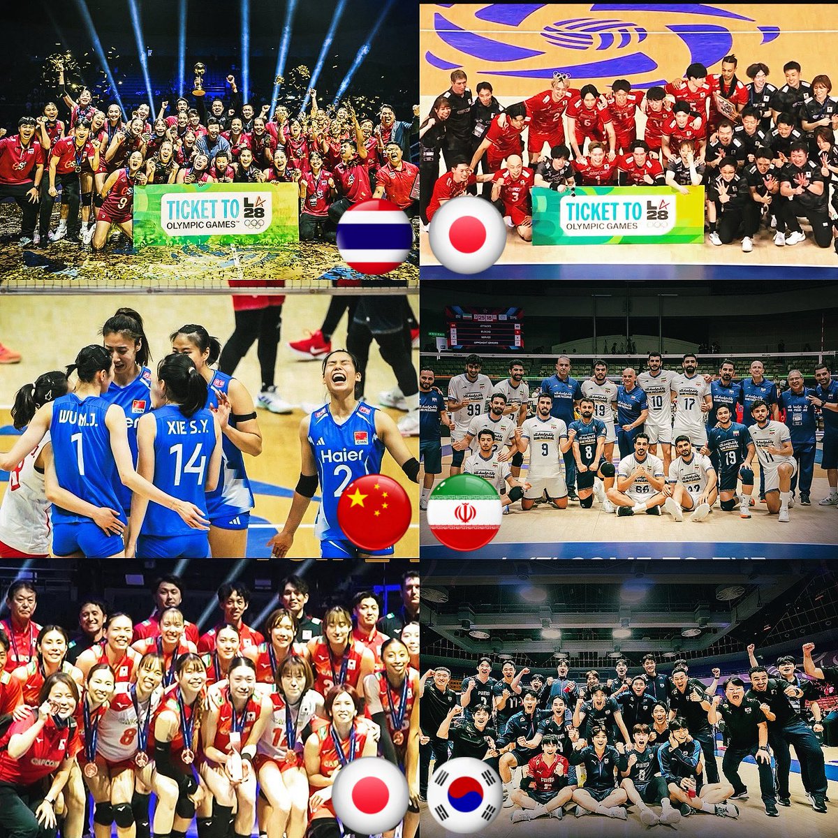 lisaxarm's tweet photo. สรุปวอลเลย์บอลชิงแชมป์เอเชีย2026 ชาย-หญิง

ทีมหญิง
1.🏆 ทีมชาติไทย🇹🇭 ตั๋วโอลิมปิก+ตั๋วชิงแชมป์โลก
2.🥈 ทีมชาติจีน 🇨🇳 +ตั๋วชิงแชมป์โลก
3.🥉 ทีมชาติญี่ปุ่น 🇯🇵 +ตั๋วชิงแชมป์โลก

ทีมชาย
1.🏆 ทีมชาติญี่ปุ่น 🇯🇵 ตั๋วโอลิมปิก+ตั๋วชิงแชมป์โลก
2.🥈 ทีมชาติอิหร่าน 🇮🇷 +ตั๋วชิงแชมป์โลก
3.🥉 ทีมชาติเกาหลีใต้ 🇰🇷 +ตั๋วชิงแชมป์โลก

#วอลเลย์บอลหญิง #วอลเลย์บอลชาย