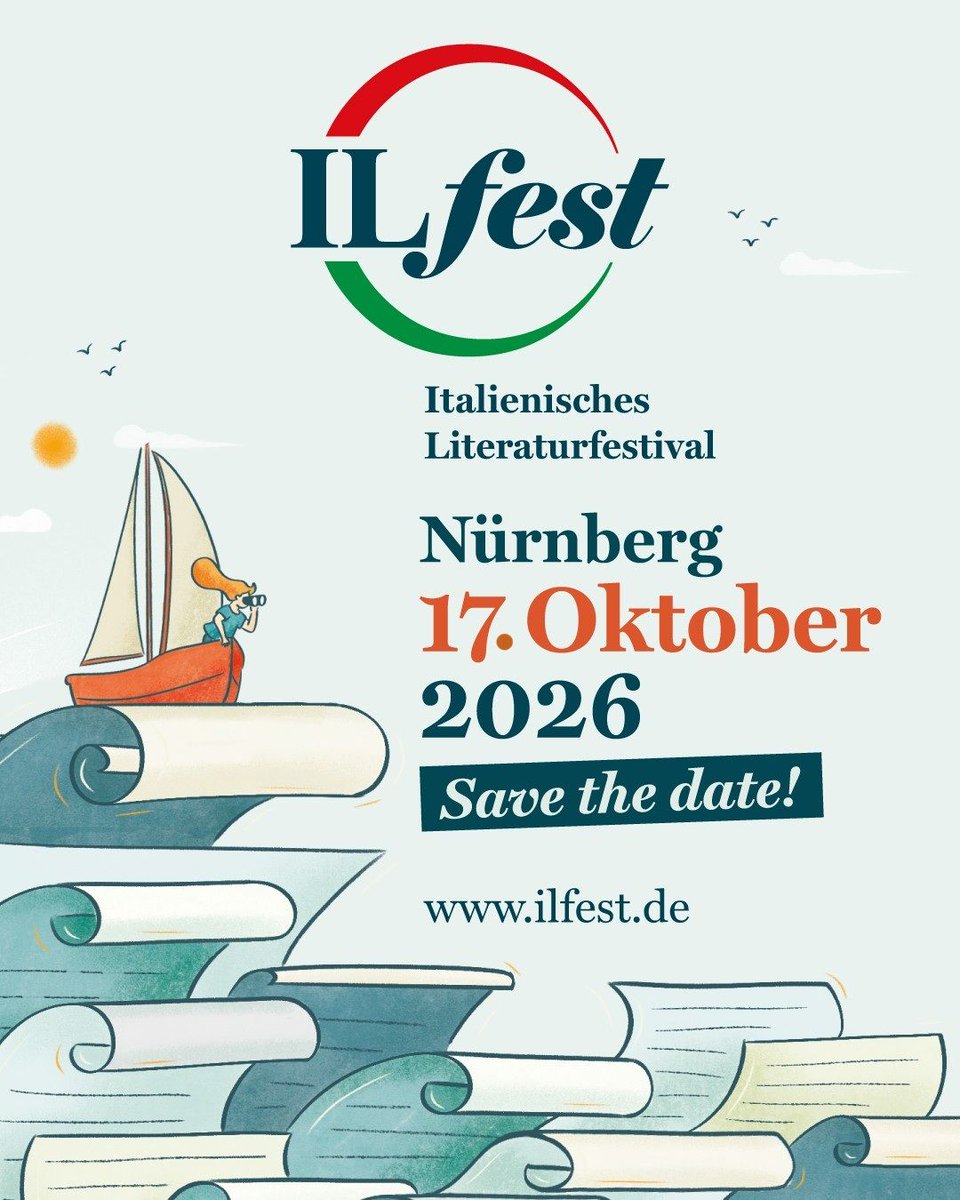 SonoitaliaInfo's tweet photo. Am 17. Oktober 2026 kommt #ILfest – das einzige der italienischen #Literatur gewidmete #Festival in Deutschland – nach #Nürnberg! 👉https://t.co/TpbZgPSZcG https://t.co/im4E4YMez2