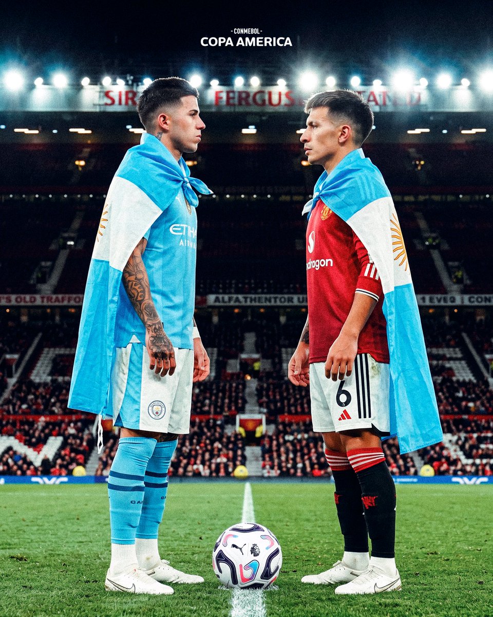 CopaAmerica's tweet photo. El clásico de Manchester, Che ⚽️🔥
Enzo 🤝 Licha 🇦🇷 https://t.co/4o7dNqCI9b
