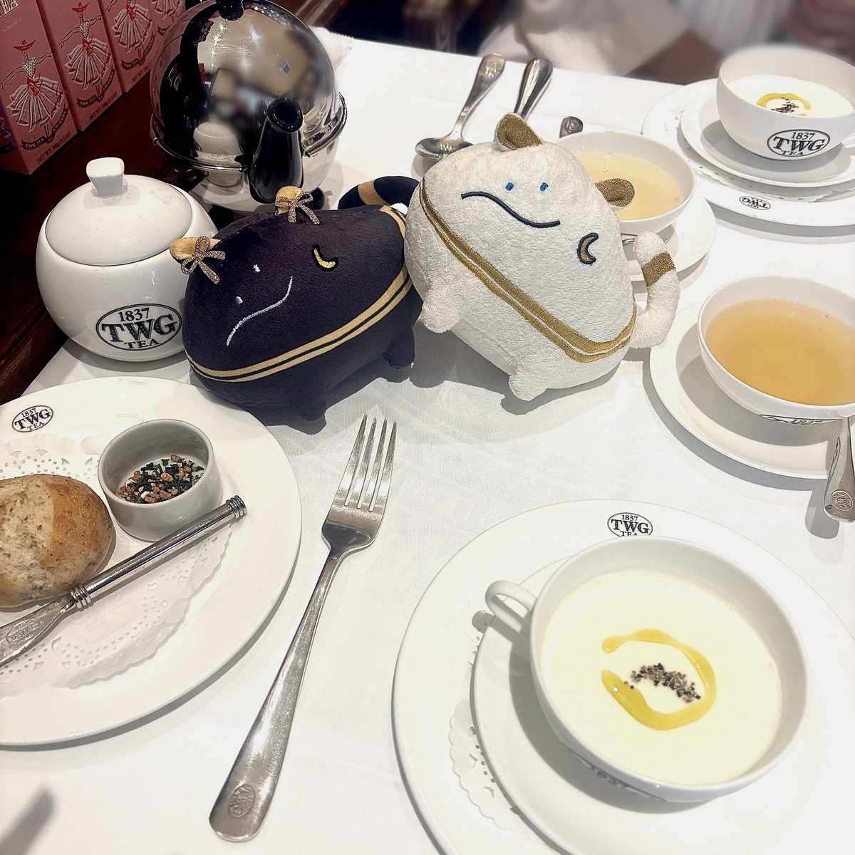 ay_3n's tweet photo. 女子民とTWGのティーサロンを楽しみました♩
お茶初心者なので名前の可愛さで「ピンクガーデンティー」を選んでみたら、バラ香る爽やかな味わいで大正解！自分好みのお茶に出会えました♡
#217find https://t.co/2RzSOnkmkc