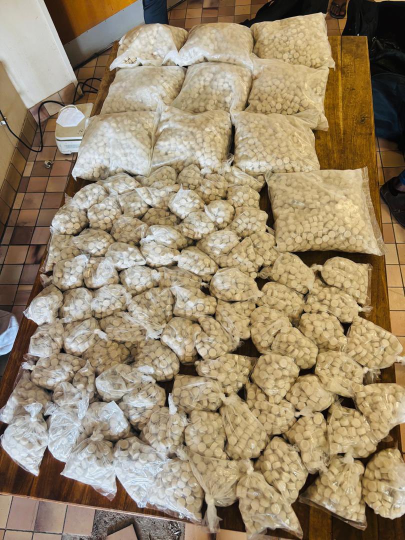 namibiansun's tweet photo. JUST IN: A 38-year-old Namibian woman has been arrested after police allegedly found cannabis and 17,717 Mandrax tablets worth an estimated N$2.23 million in her possession at Goreagab, Windhoek.

The arrest was made on Saturday at about 06:50 during a police search, according to the Namibian Police Force.

Police seized 10.215kg of suspected cannabis, locally known as “madjaat”, together with the Mandrax tablets.

The drugs have an estimated combined value of N$2,228,970.

The suspect is facing a charge of contravening the Abuse of Dependence-Producing Substances and Rehabilitation Centres Act of 1971, specifically dealing in prohibited dependence-producing substances.

She is also facing a charge under the Prevention of Organised Crime Act (POCA).

Police said investigations into the matter are continuing.