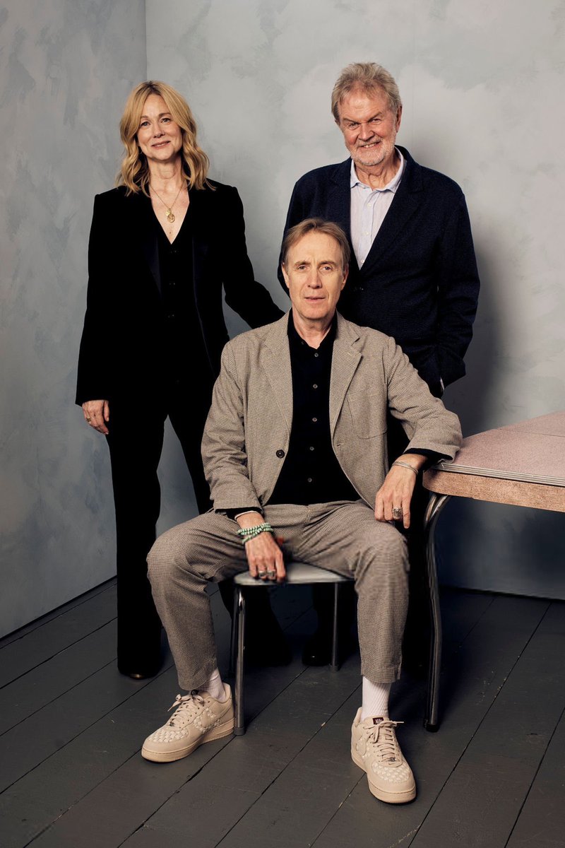 archivelinney's tweet photo. Laura Linney with Rhys Ifans and “Onwards and Sideways” director John Madden at #TIFF 2026. https://t.co/GwDmfz6qSu