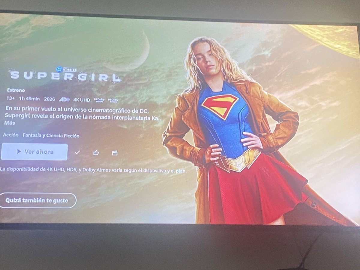 CriticoDaniel's tweet photo. #Supergirl 
Fue una divertida opera espacial entre dos mujeres que querían salvar a su perro y venganza. Me gusto la elección musical y las escenas de acción. La personalidad de Supergirl me gusto. 
Hay villanos genéricos y momentos raros. La 2da peli del DCU está bien.
7,0/10 https://t.co/IZ4uBzsq7n