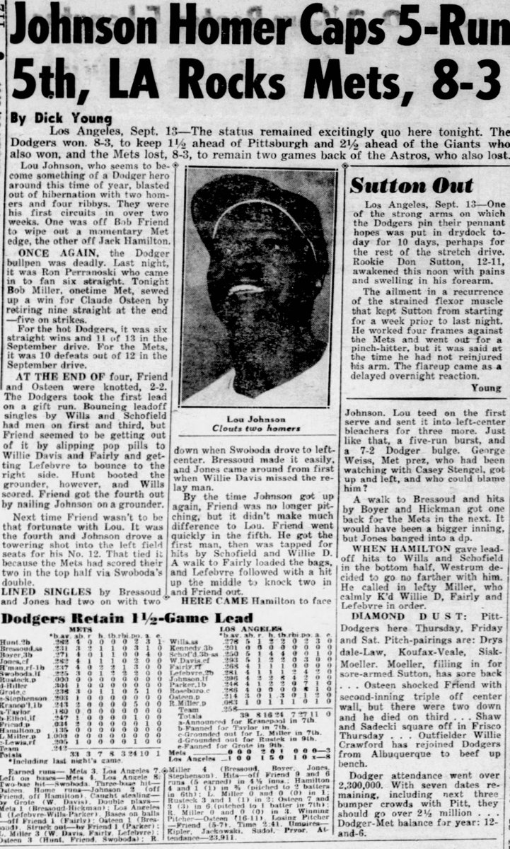 StuDolgon's tweet photo. Sixty years ago today in Mets history: https://t.co/axchtLVar2