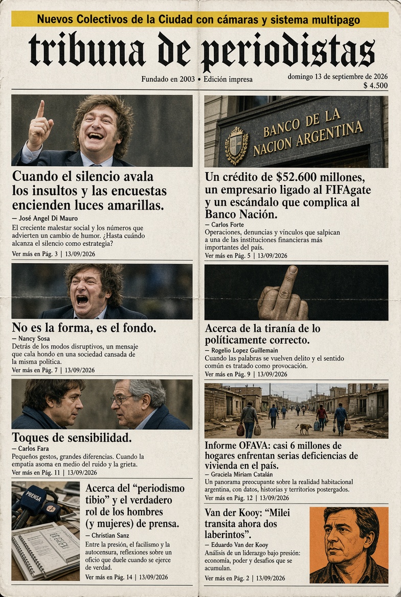 TRIBUNAcomar's tweet photo. Les compartimos nuestra tapa de papel de este domingo https://t.co/LjjxBmm8CQ