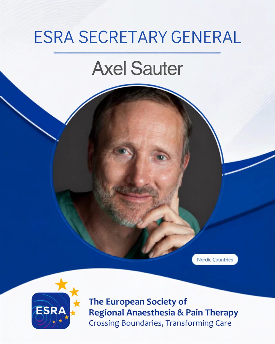 ESRA_Society's tweet photo. 📢 Announcement from #ESRA2026

We are pleased to announce that Axel Sauter (Nordic Countries) has been appointed as Secretary General of ESRA.

We congratulate Dr Sauter and wish him every success in his new role.

@ax_sauter 

#ESRA2026 #ESRAElections #SecretaryGeneral https://t.co/4kg4X7vHxW