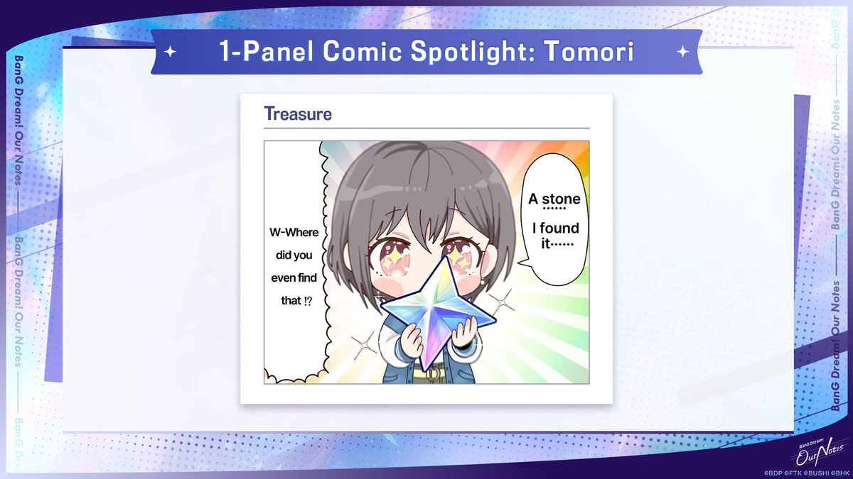 bangdreamon_EN's tweet photo. 1-Panel Comic Spotlight ① 🎨🎉
"Treasure"
Art by 毛魂一直線 (@moukonzenmetsu)
#BanGDream #OurNotes #OurNotes0924 https://t.co/8dmpD4F2sG