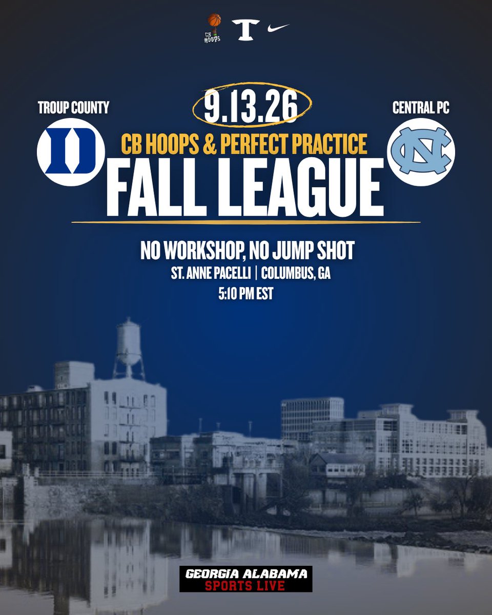 TroupCo_MBB's tweet photo. Fall Work Starts Now. 🏀

First opportunity to compete, build chemistry, and set the tone for what’s ahead.

Troup County vs. Central-PC
📍: St. Anne Pacelli | Columbus, GA
⏰: 5:10 PM EST
📺: @gaalsportslive 

No workshop. No jump shot. Just work.

#ThisIsTroupCountyBasketball https://t.co/B0DHeeFdQL