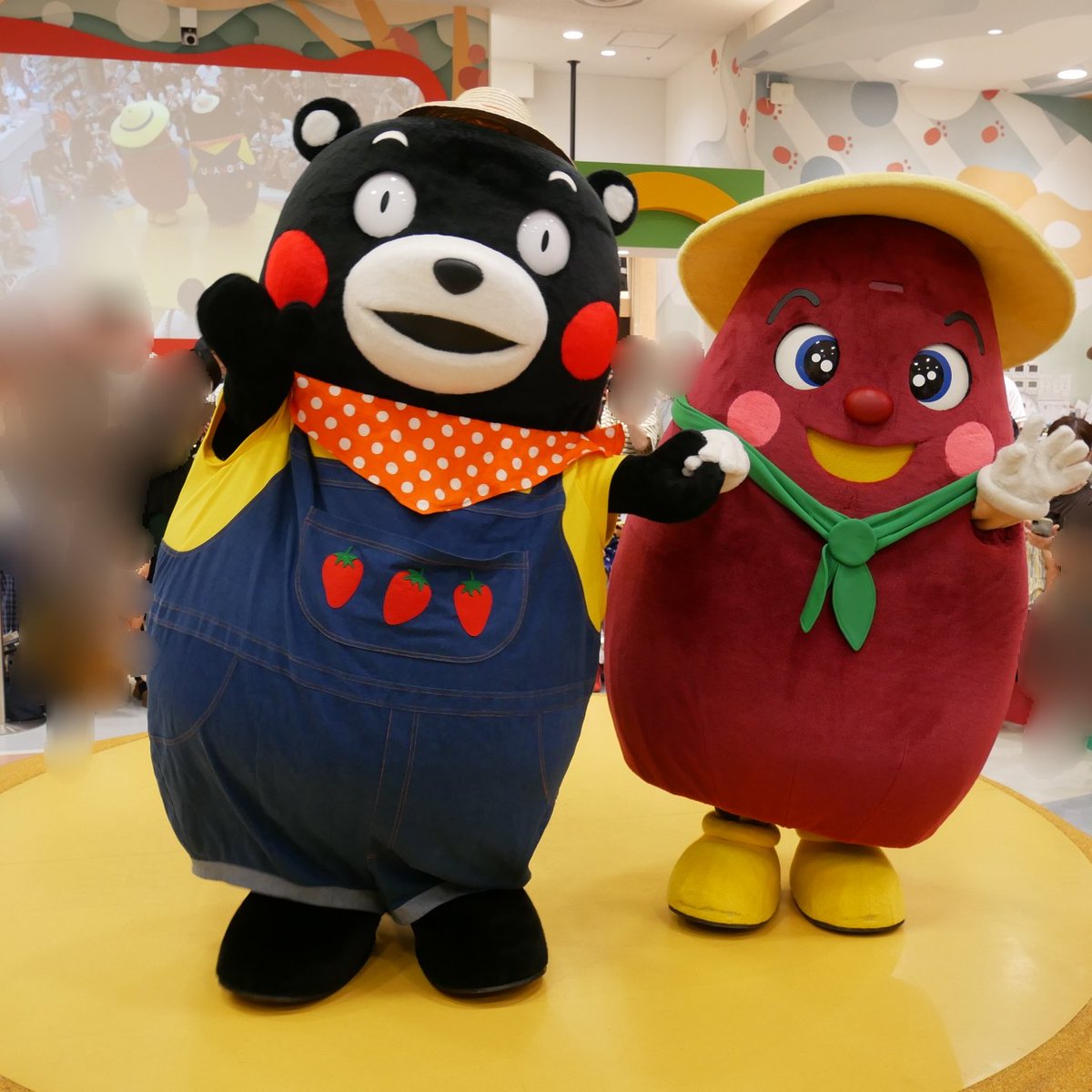 yuncaasu's tweet photo. 今日の　#くまモン
ステーション👮
スクエア 秋の秋穫祭（からいもくん🍠くり平くん🌰)
ビレッジ 7周年㊗️ https://t.co/lG7TY8oUHH