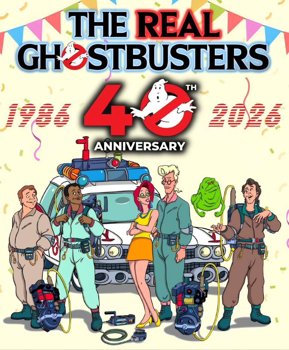RealGBArchives's tweet photo. Who ya gonna call!? ☎️

Celebrating the 40th anniversary of The Real Ghostbusters. 🚫👻

Premiering on this day: September 13 1986. 📅

#RealGhostbusters40th #RGB https://t.co/XGyQSpqQF9